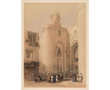 * Roberts (David, 1796-1864). A Collection of Four Lithographs of Egypt and the Holy Land: The Gate of the Metwalis Cairo, Mo