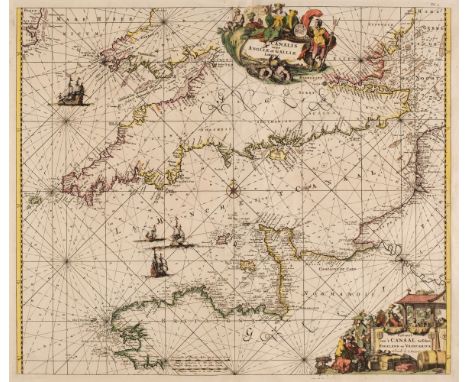 English Channel. Renard (Louis), Canalis inter Angliae et Galliae Littora/Pascaert van't Canaal tusschen Engeland en Vranckry
