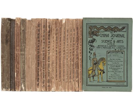 China. The China Journal of Science &amp; Arts, 20 issues, Shanghai: North China Daily News and Herald, January 1923-Septembe