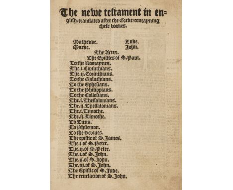 Bible [English]. The Bible in Englishe, that is to saye. The content of al the holy scripture, both of the olde and newe Test