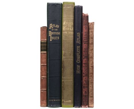 Atlases. A Collection of Six Atlases, 19th &amp; early 20th century, six atlases all with colour lithographic maps, with exam