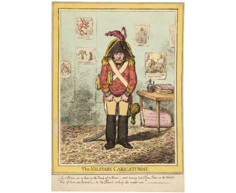* Gillray (James). The Military Caricaturist, London: H. Humphreys, December 6th, 1799, etching on wove paper with contempora