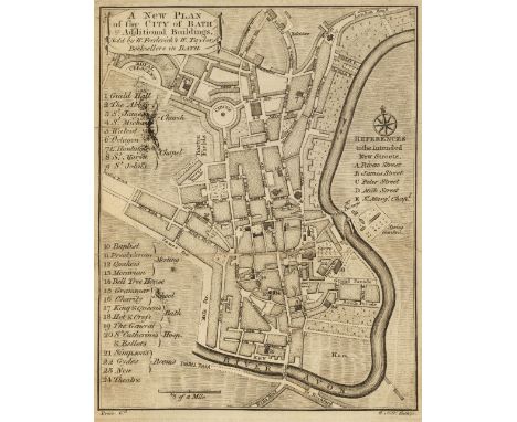 Bath. The New Bath Guide; or, Useful Pocket Companion..., Bath: Printed by R. Cruttwell, [1770?] engraved portrait frontispie