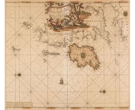 Sea chart. Van Keulen (Johannes), Paskaart van't Canaal Engelandt Schotlandt en Yrland..., Amsterdam: circa 1690, engraved ch