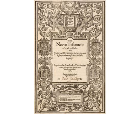 Bible [English]. The Bible Translated according to the Ebrew and Greeke, and conferred with the best translations in divers l