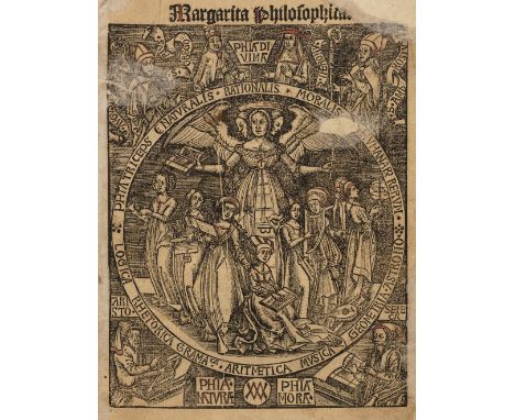 Reisch (Gregorius). Margarita Philosophica, 2nd authorised edition. [Strassburg: Johann Schott, 17 April 1504], decorative wo