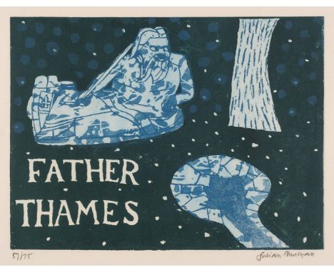 AR  * Trevelyan (Julian, 1910-1988). Father Thames, 1969, etching with aquatint on deckle-edged wove paper, signed and number