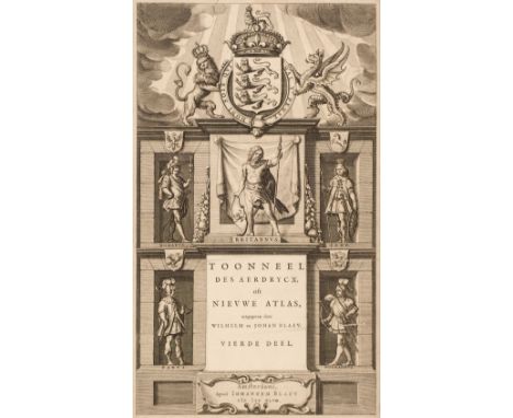 Atlas Title pages. A Collection of 24 titles and half titles, 17th - 19th century, engraved title-pages and half titles, incl