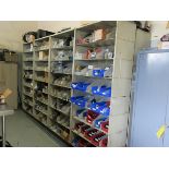 8-UNIT SLIDING SHELF STORAGE SYSTEM WITH ELECTRICAL & MECHANICAL SUPPLIES