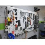 PEGBOARD WITH ASSORTED TOOLS