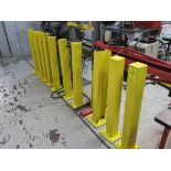 (10) 36" X 4" x 4" YELLOW STEEL BOLLARDS