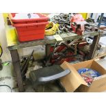 WELDING TABLE AND CONTENTS TOP AND BOTTOM