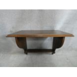 A 19th century mahogany wall bracket. H.44 W.60 D.34cm