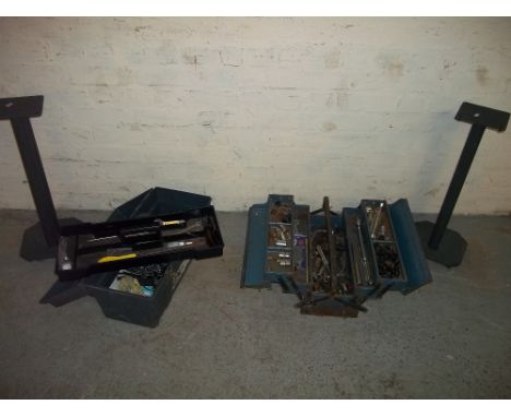 TWO TOOL BOXES OF TOOLS