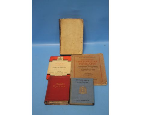 "A NEW AND UNIVERSAL GEOGRAPHICAL GRAMMAR" BY E. JONES, PUBLISHED 1772 WITH FOLDOUT MAP A/F "BAEDEKER,S RHINE 1903" AN OS MAP