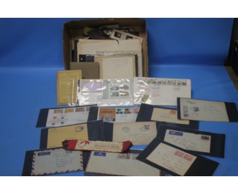 A QUANTITY OF FIRST DAY COVERS, A SMALL QUANTITY OF COLLECTABLES ETC.