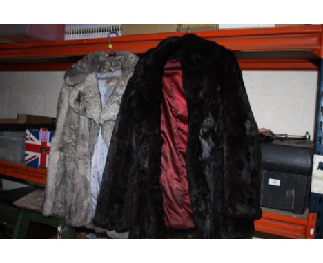 TWO VINTAGE FUR JACKETS
