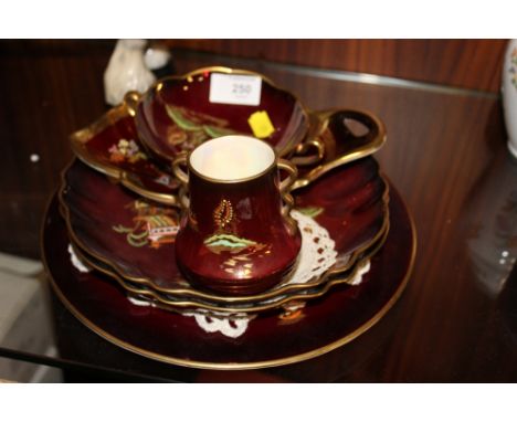 A COLLECTION OF CARLTONWARE ROUGE ROYALE