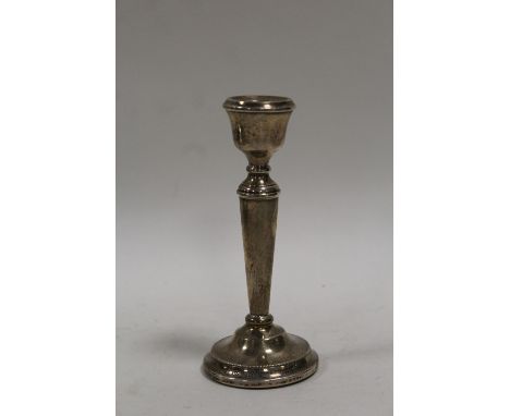 A HALLMARKED SILVER CANDLESTICK 