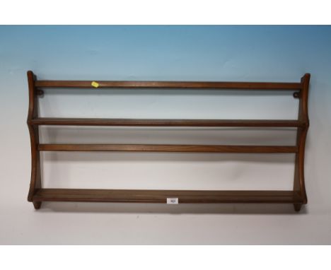 A VINTAGE TEAK  WALL SHELF W -98 CM