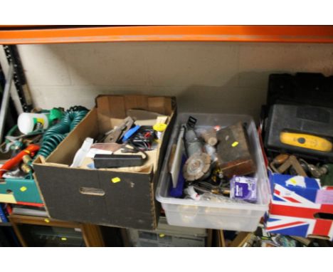 FOUR TRAYS OF TOOLS AND PARTS ETC