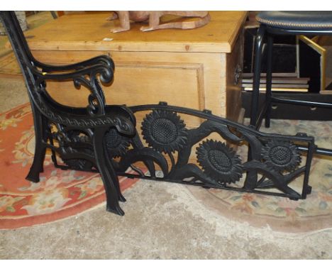 CAST BENCH ENDS AND CAST BENCH BACK