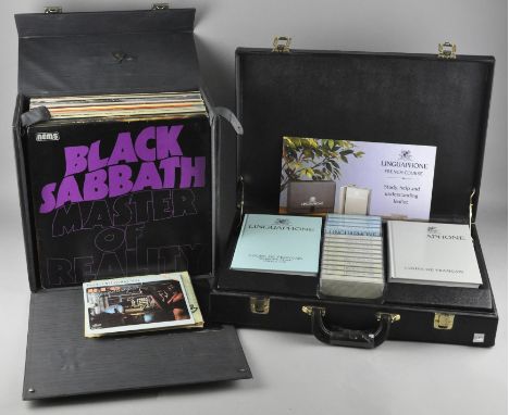 A collection of Vinyls to include the Who, Marillion, Black Sabbath and others and a French Linguaphone