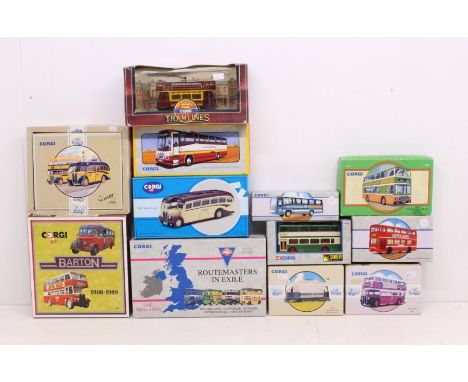 Corgi: A collection of assorted boxed Corgi vehicles, including: Corgi Classics, Public Transport, Commercials, Tramlines and