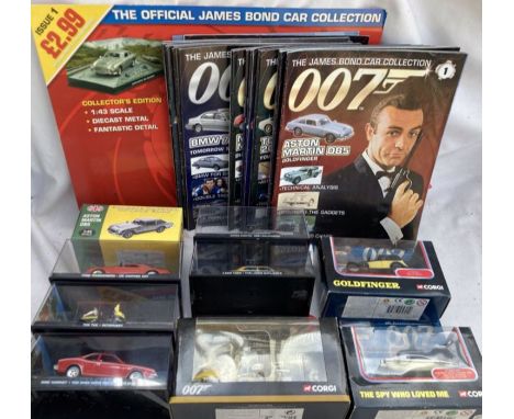 James Bond: A James Bond 007 die cast collection, five magazine issues and some Corgi models. Along with magazines from 1 to 