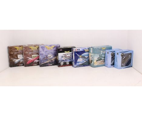 Corgi: A collection of six boxed Corgi Aviation Archive vehicles, together with two boxed Oxford Aviation vehicles. Complete 