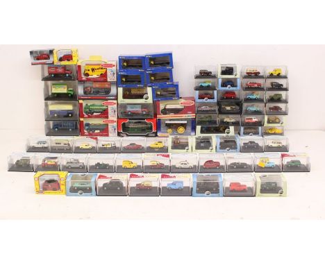 Diecast: A collection of assorted boxed diecast vehicles to include: mostly Oxford 1:76 Scale Railway vehicles, as well as Tr