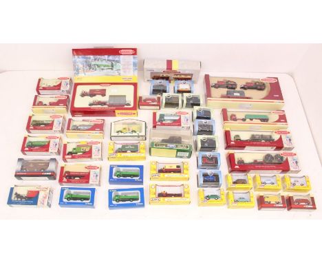 Diecast: A collection of assorted boxed diecast vehicles to include: Trackside, Base Toys, Oxford Railway Scale and others. G