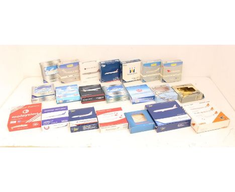 Diecast: A collection of assorted boxed diecast model aircraft, mostly comprising of various Gemini Jets examples. Appear in 