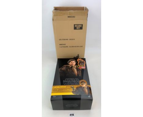 Hot Toys Star Wars figure - Han Solo Deluxe Version, MMS492 1:6 scale SLSW HS Deluxe in original packaging and box