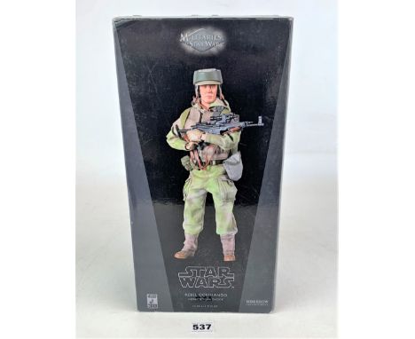 Sideshow Star Wars figure - Militaries of Star Wars Rebel Commando Infantryman: Endor, 1:6 scale in box