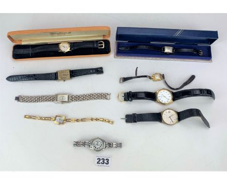 9 assorted watches inc. Sekonda, Estyma, Rotary, Accurist, Ravel, Kelia and Corteal