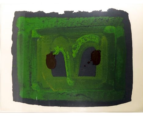 † Howard Hodgkin (b.1932), Lotus, screen print, signed and dated 1986, 79cm x 96cm, framed 