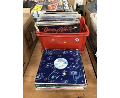Two trays of assorted, to include a tin trunk etc.