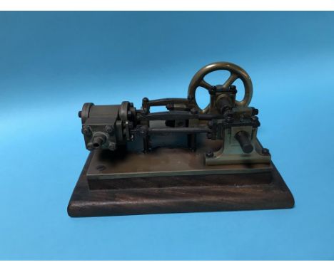 A small scratch built model, horizontal beam engine, 18cm length