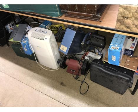 Various tools, to include a dehumidifier etc.