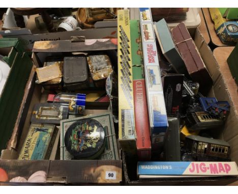Two boxes of vintage games, to include tin plate etc.