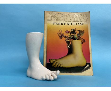 A ceramic foot made by a model maker who worked for Monty Python, one of a number commissioned to be given as presents.  The 
