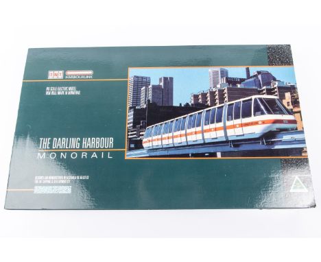 A scarce electric powered 'HO' scale 'The Darling Harbour Monorail' set. A model of the TNT Harbourlink Monorail system in th