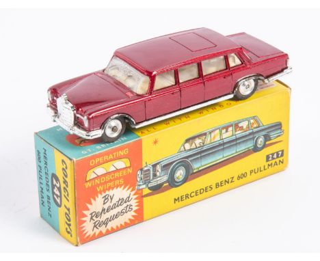 Corgi Toys Mercedes Benz 600 Pullman (247). A lighter red example with cream interior, complete with Mercedes Benz Star to bo