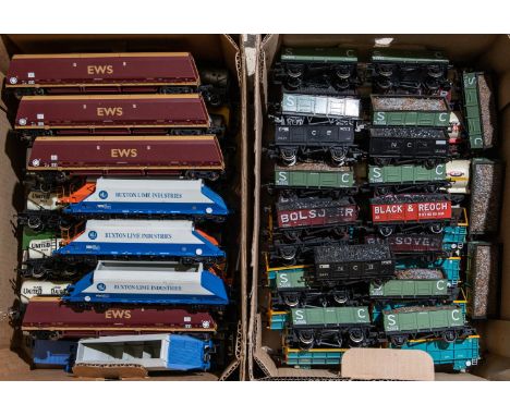 A quantity of OO gauge Freight Rolling Stock. Including High Capacity Bogie Tank Wagons - Phillips Petroleum 66, Total, Fina.