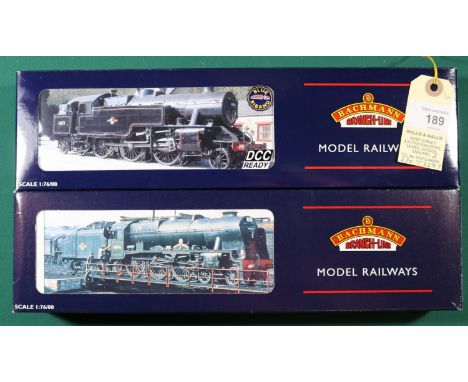 2 Bachmann OO locomotives. A BR rebuilt Royal Scot Class 4-6-0 tender locomotive, The North Staffordshire Regiment, RN46141 i