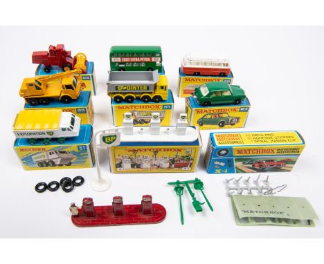 9x Matchbox Series. 6x Matchbox Series. 51c; AEC Mammoth Major 8-wheel Tipper, 'Pointer'. 61b; Alvis Stalwart 'BP' with ribbe