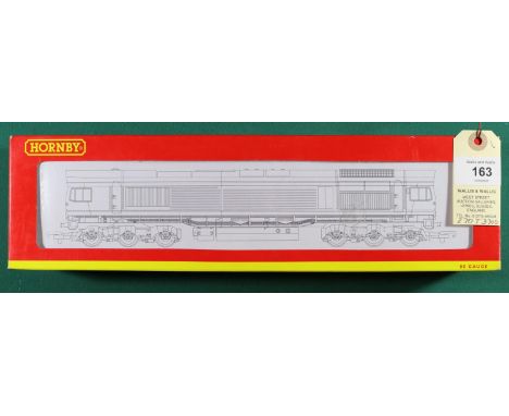 Hornby Railway Class 66 Co-Co diesel locomotive R.3042, RN66843 in Colas yellow and orange livery. Boxed, with packing and pa