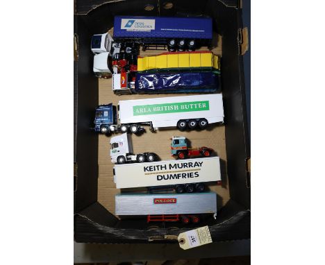 6 Corgi Trucks. Ex-Display Models. Scania Tractor Unit with a Curtinside semi-trailer. In DFDS Logistics livery. ERF EC11 Tra