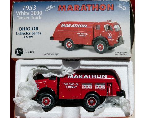 10 First Gear 1:34 scale Trucks. 2x 1960 Mack model B-61 Dump Truck, Townsprin and Town of Spring. Mack R-Model Mixer, Triang